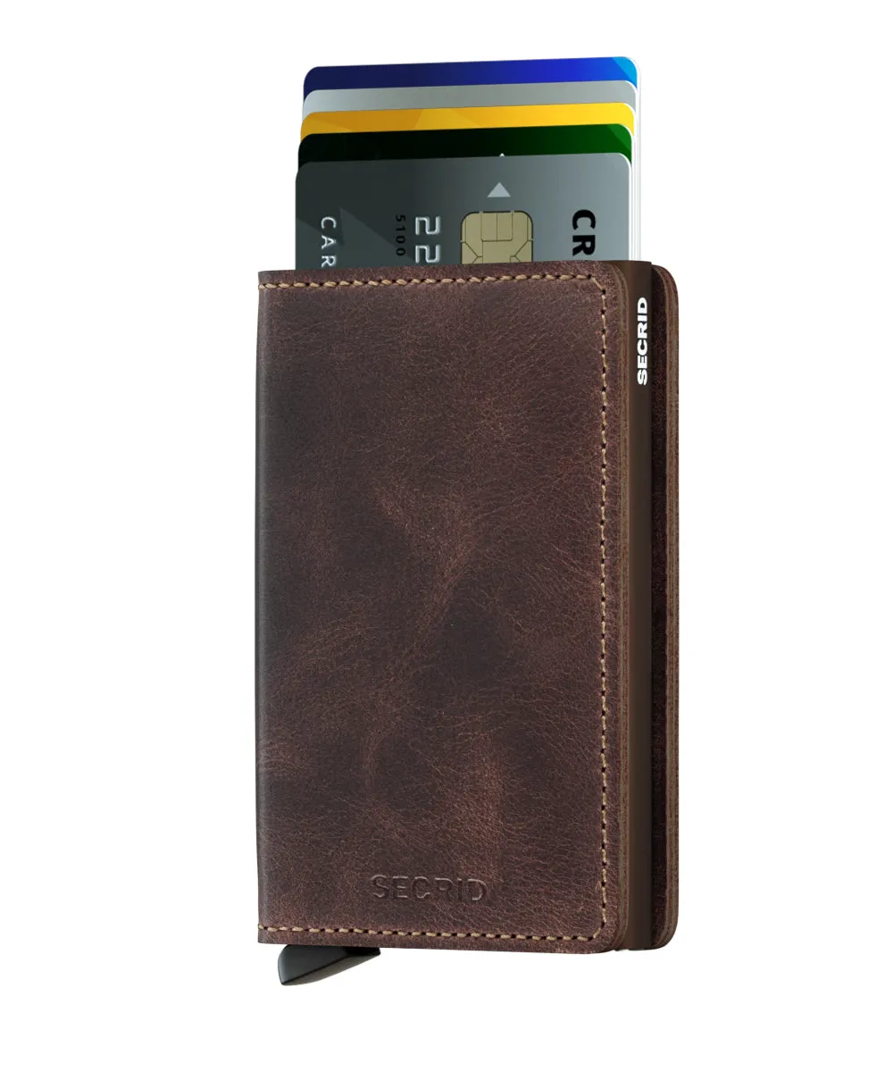 Secrid Slim Vintage Wallet in Chocolate