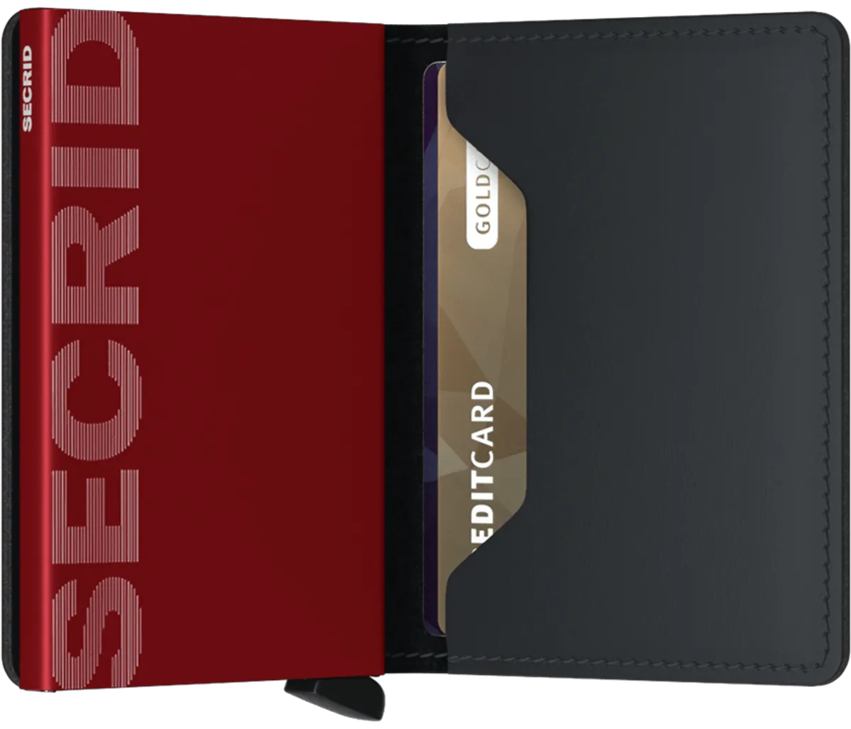 Secrid Slimwallet - Matte Black/Red