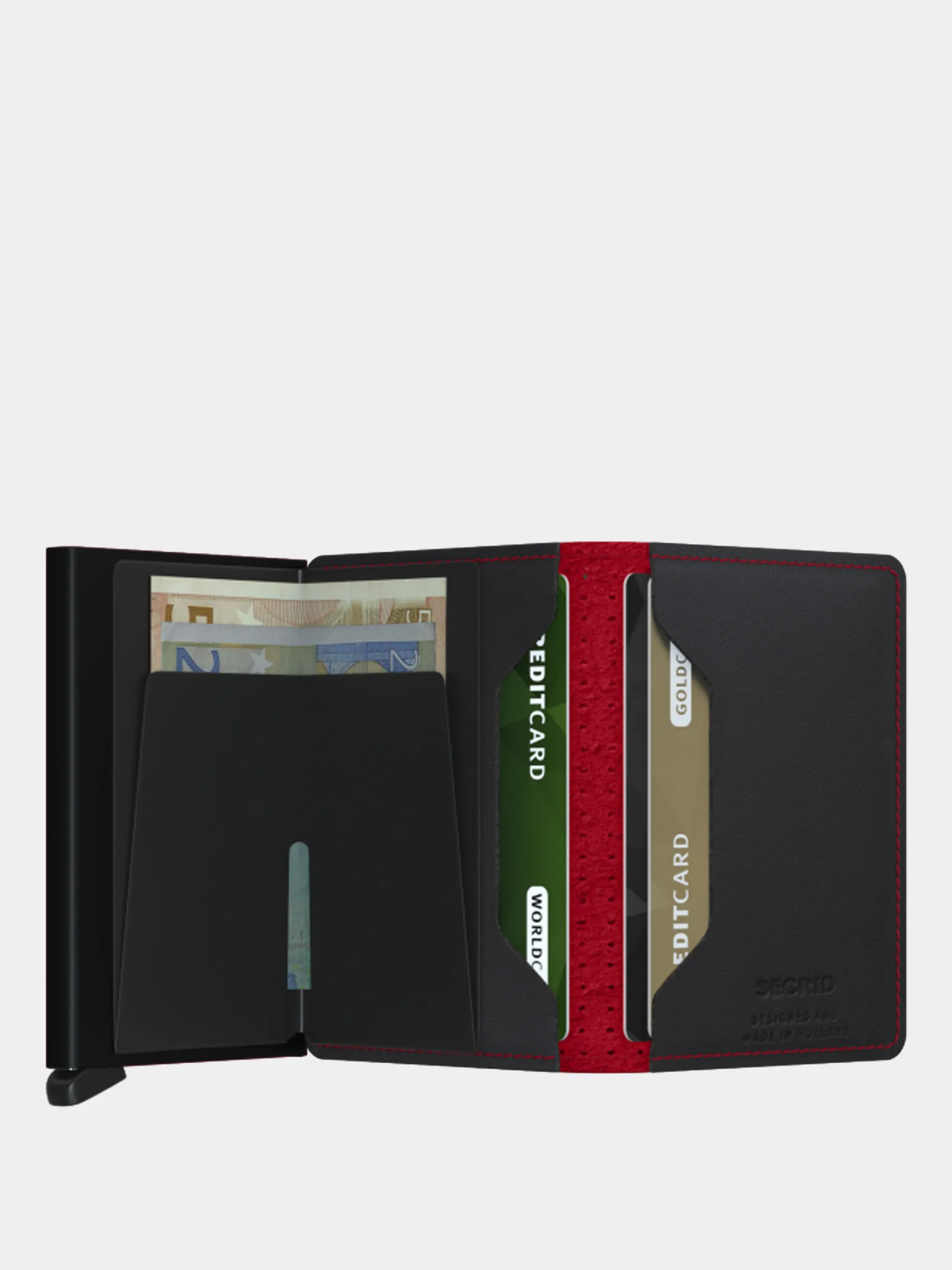 Secrid Slimwallet Wallet (perforated black red)