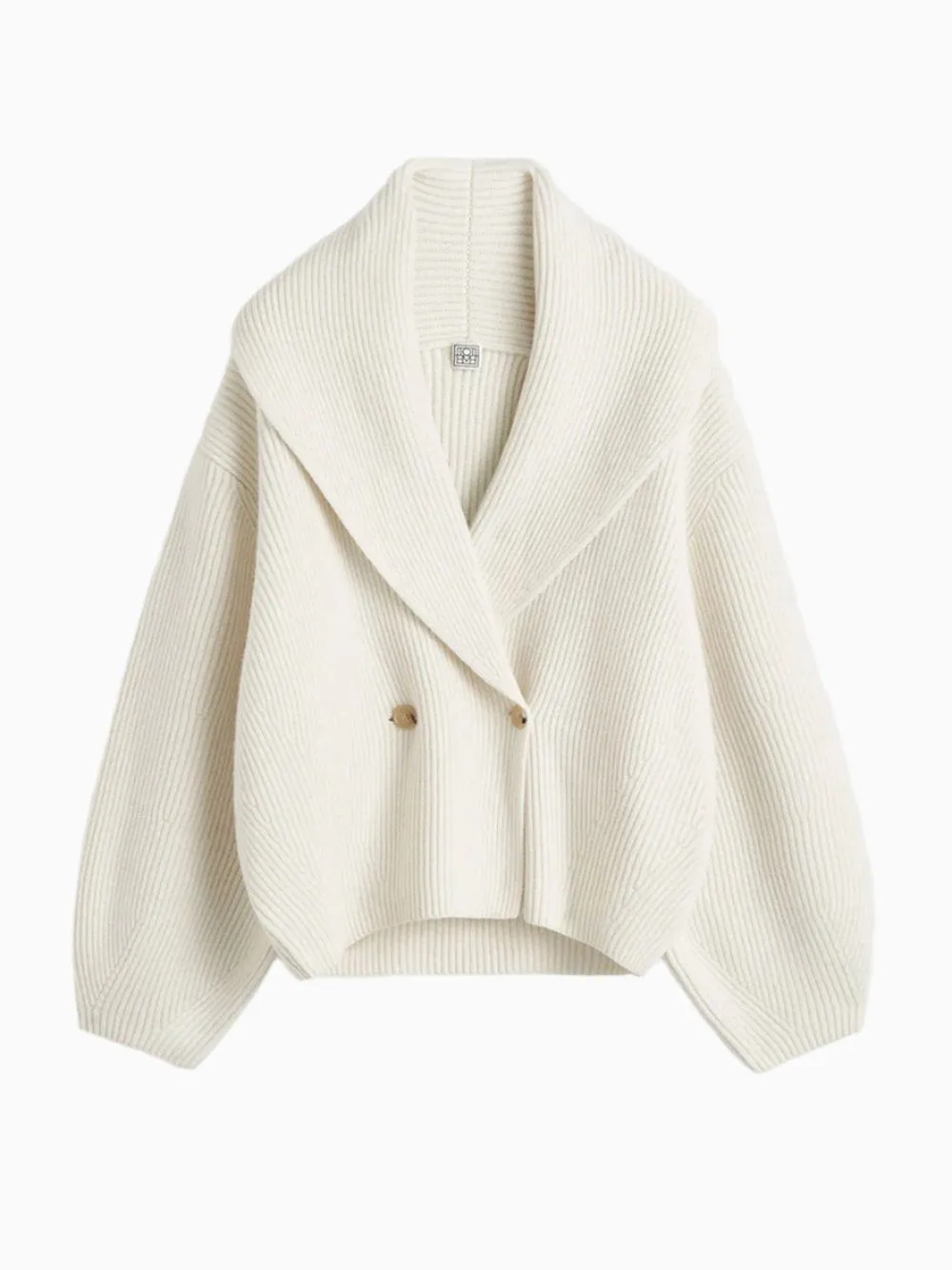 Shawl-lapel cardigan