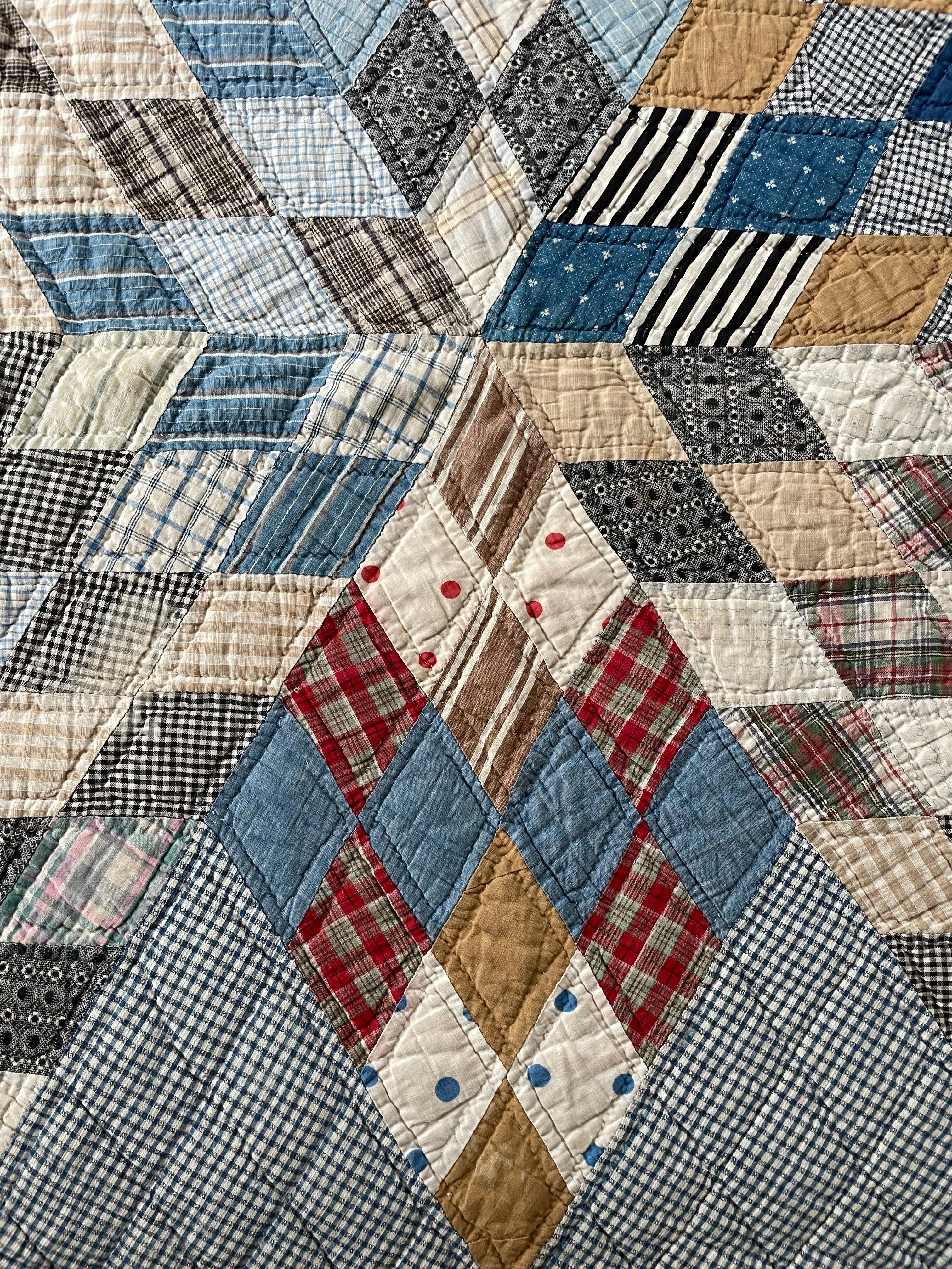 Six Pointed Star 1940s Quilt