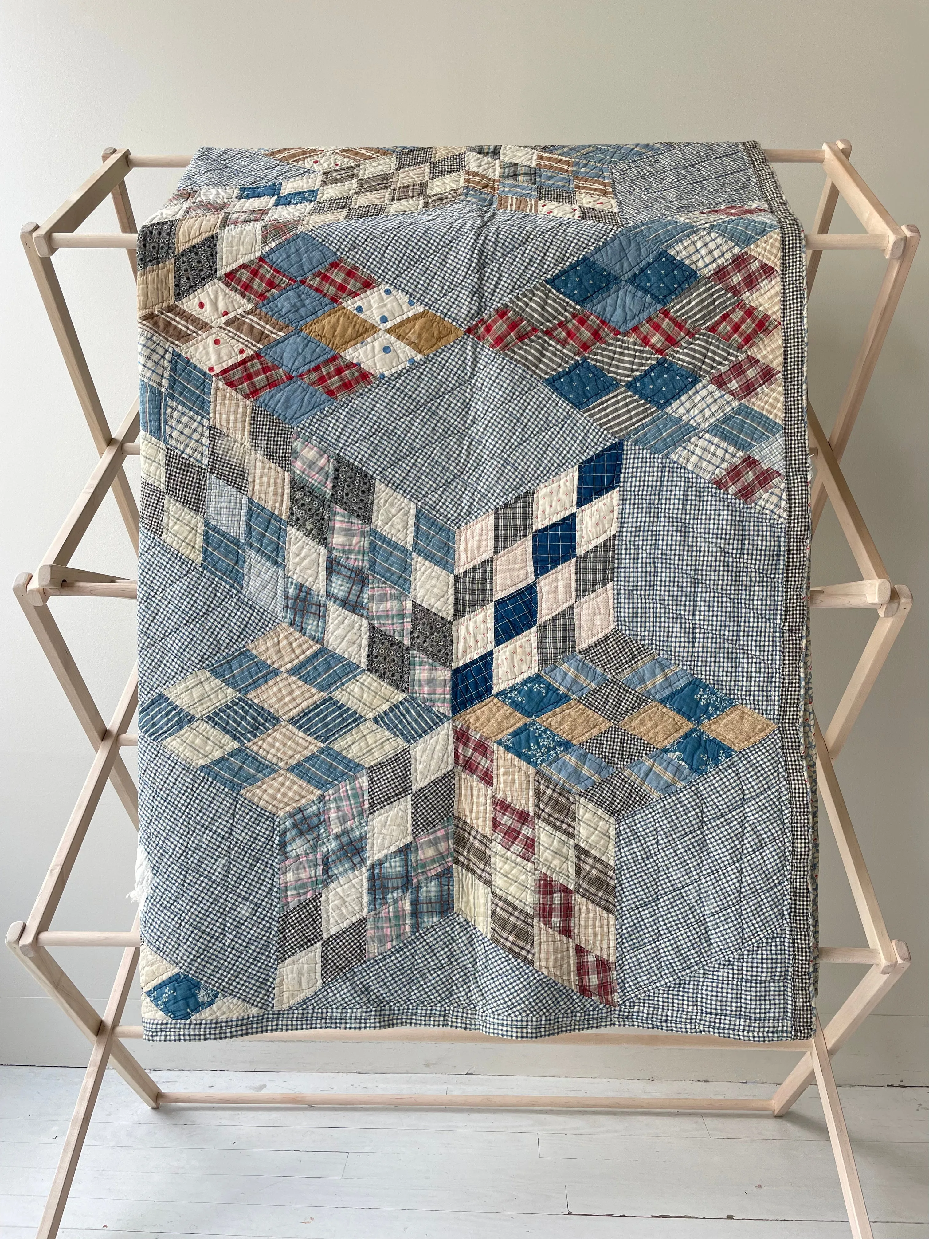 Six Pointed Star 1940s Quilt