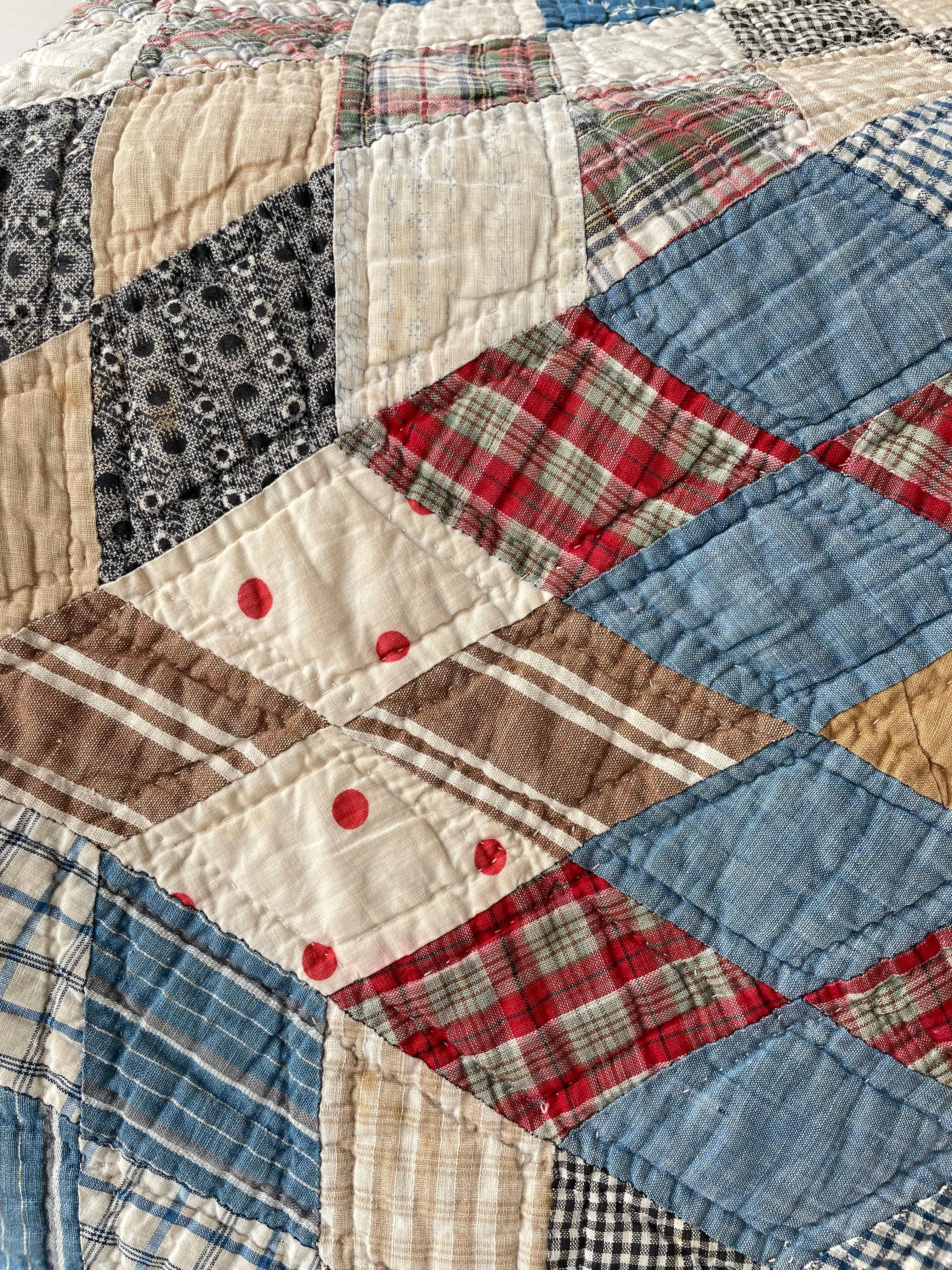 Six Pointed Star 1940s Quilt