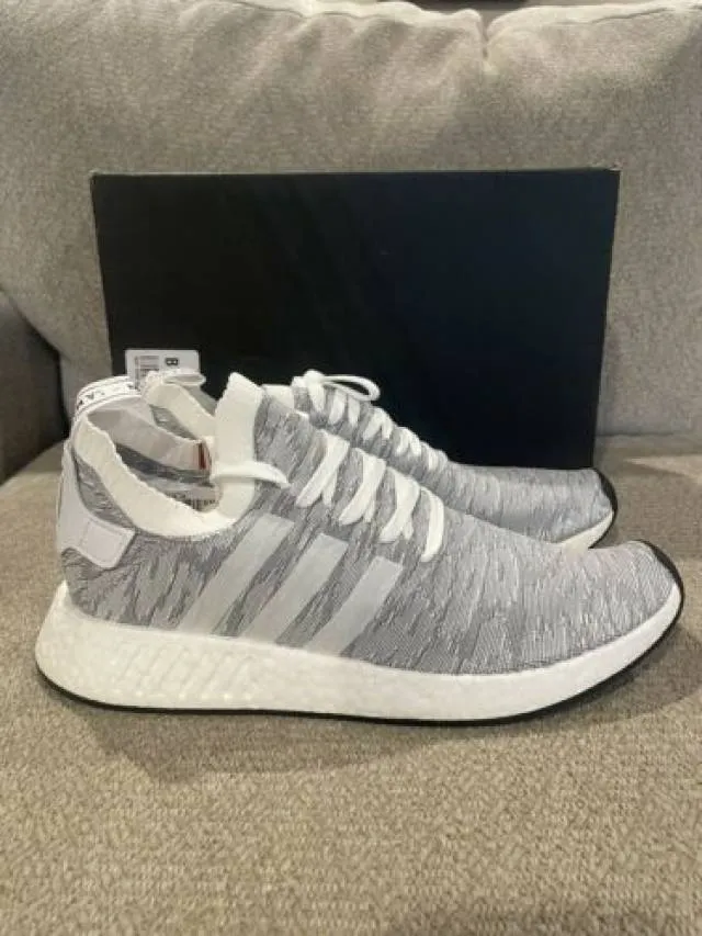 Size 13 - adidas NMD R2 Primeknit Running White 2017 - B...