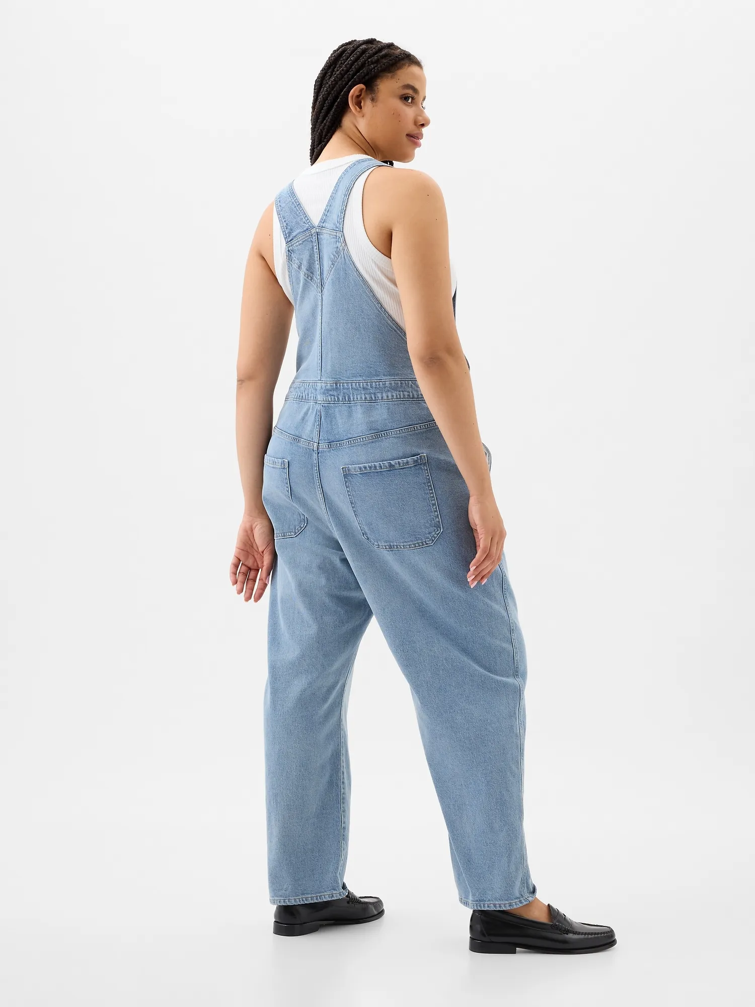 Slouchy Denim Overalls