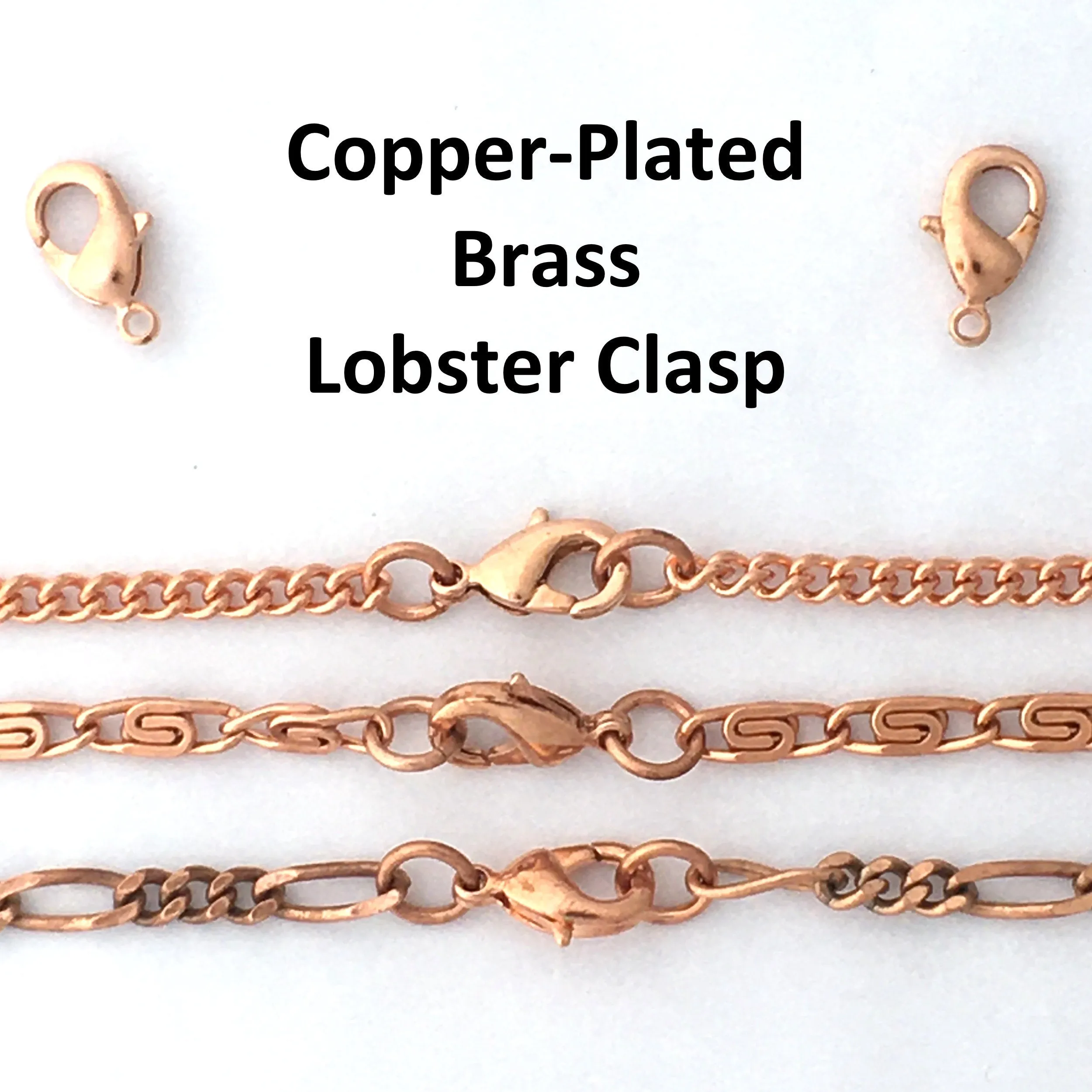 Solid Copper Necklace Chain Medium 5mm Cuban Curb Chain Necklace NC72 Pure Copper Curb Curb Chain Necklace 18 Inch Chain