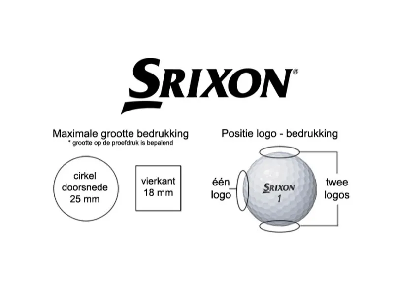 Srixon Ad333 Pure White - Golfballen Bedrukken