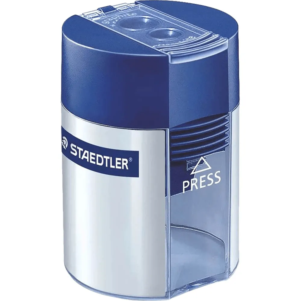 Staedtler Pencil Sharpener Double Hole Barrel Tub Box 10 BULK