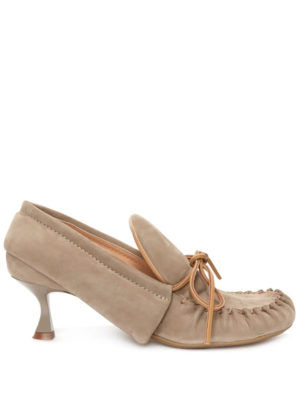 suede moccasin pumps