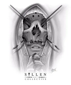 Sullen Mask White Queen Blanket