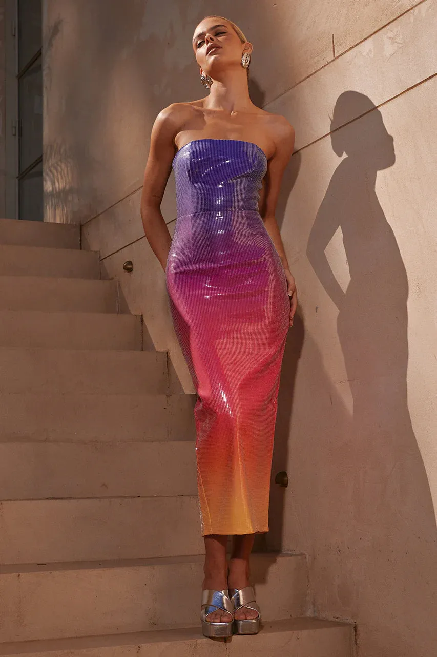 Summer Sunset Sequin Midi