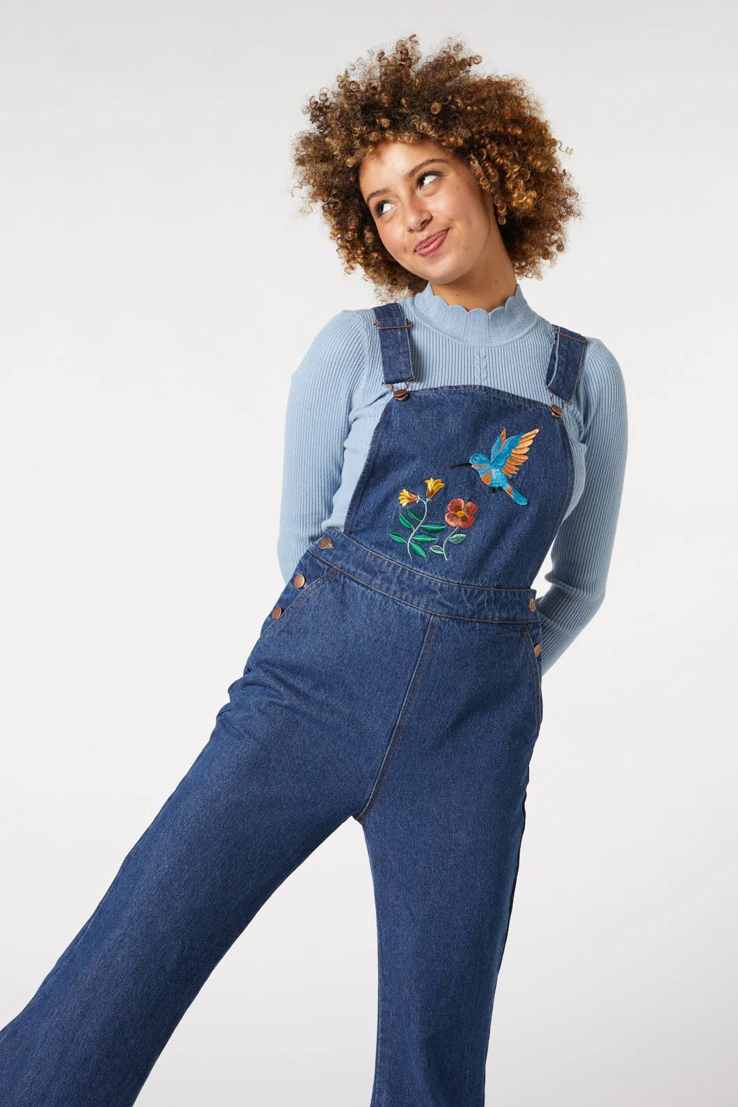 Sweet Nectar Embroidered Overall