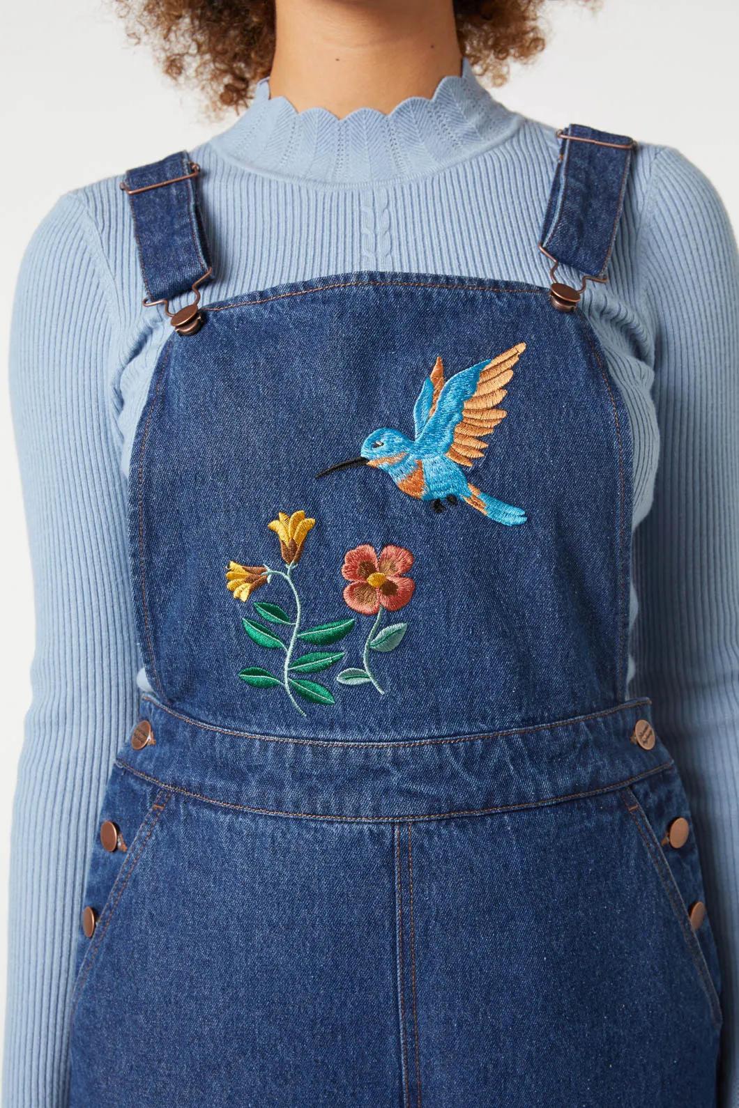 Sweet Nectar Embroidered Overall