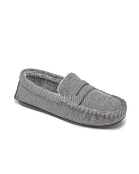 Textured Moccasin Slippers