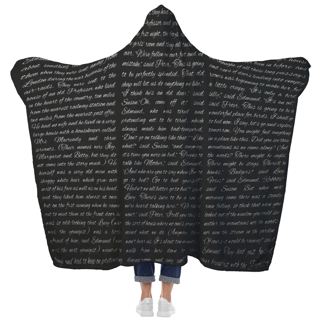 The Lion, the Witch and the Wardrobe Book Page Hooded Blanket