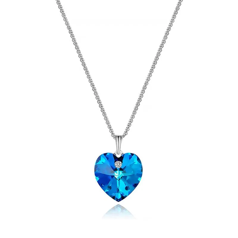 The pure Swarovski crystal heart necklace