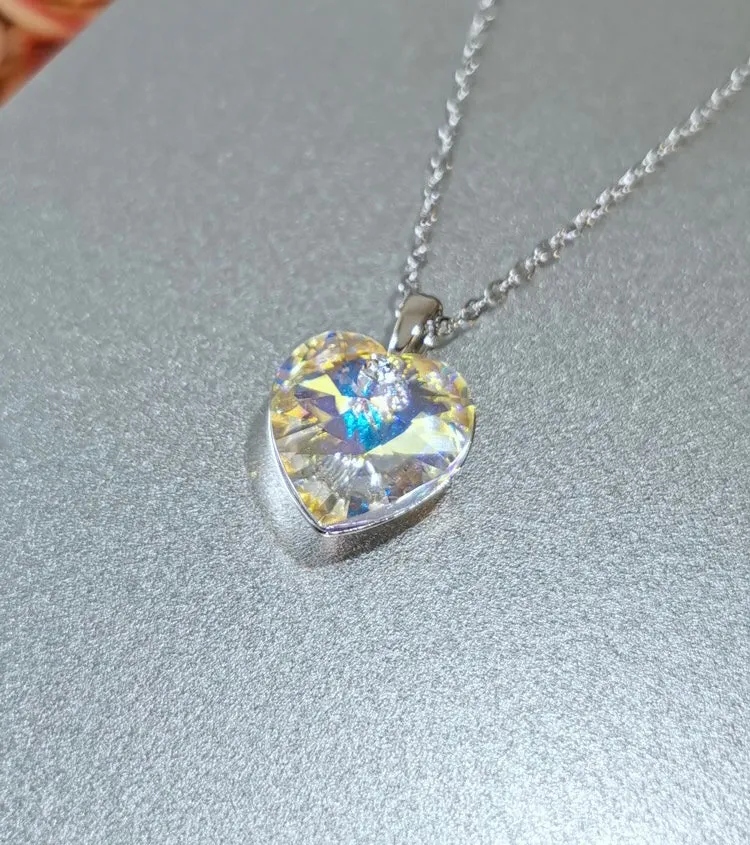 The pure Swarovski crystal heart necklace