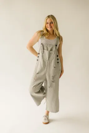 The Quentin Wide Leg Jumpsuit in Stone