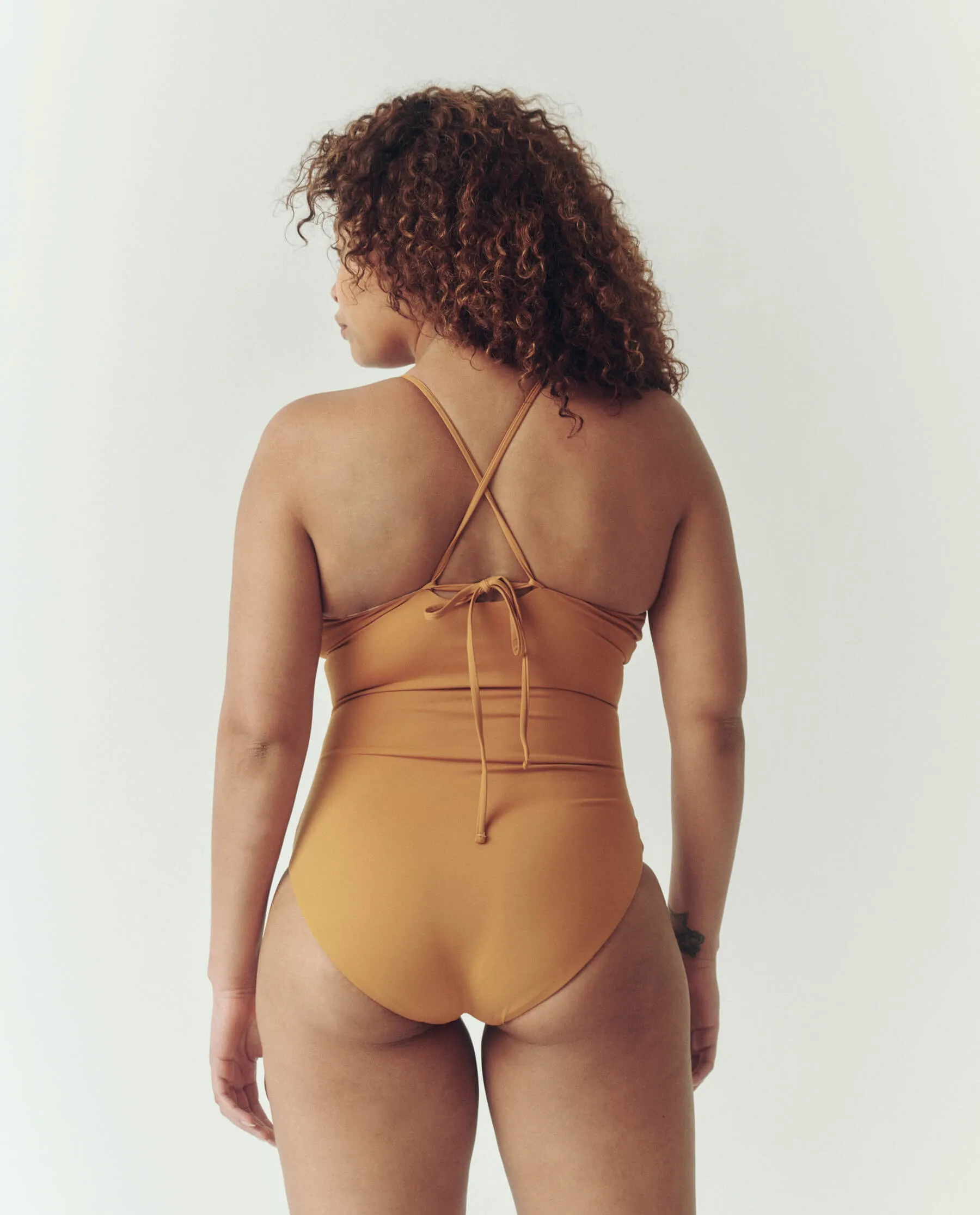 The Reversible Keyhole One Piece. -- Sunset and Sunset Check