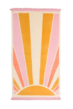 THE SUNSET VELOUR BEACH TOWEL