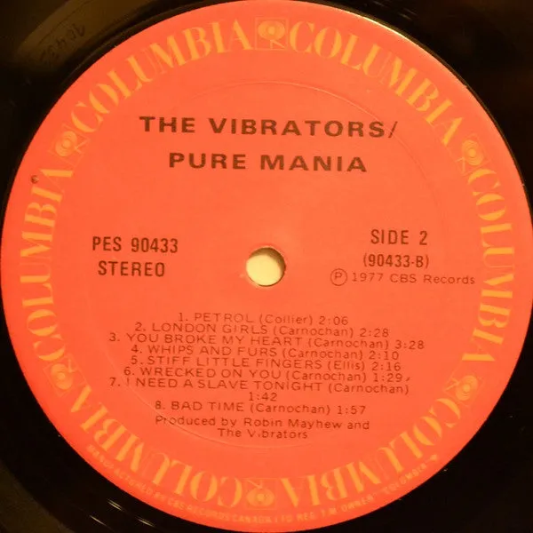 The Vibrators ~ Pure Mania