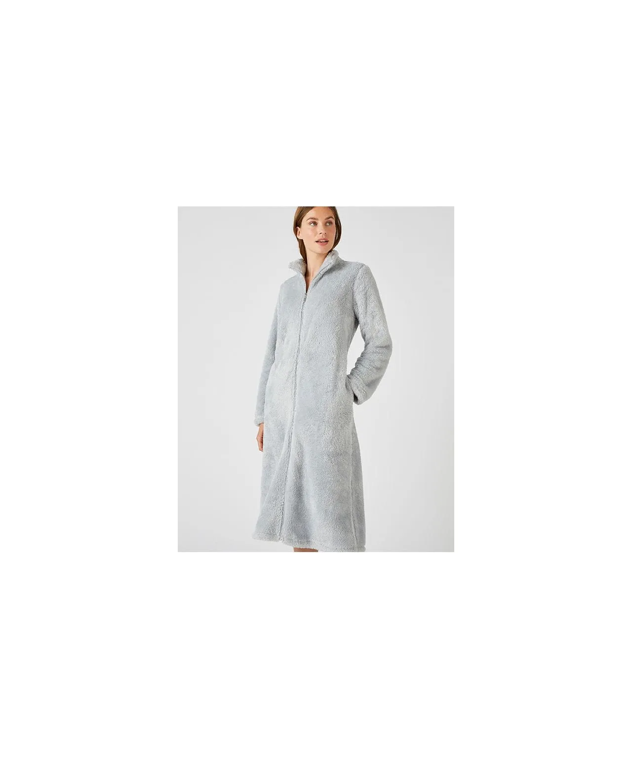 Thermal Teddy Fleece Zipped Dressing Gown