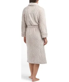 Tj Maxx Embossed Plush Shawl Collar Robe For Women