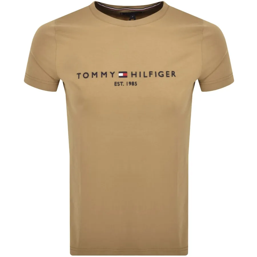 Tommy Hilfiger Logo T Shirt Khaki