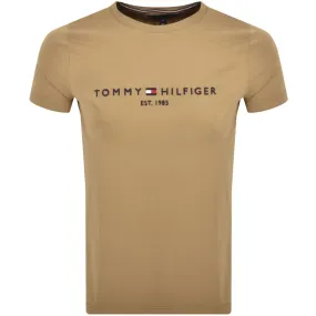 Tommy Hilfiger Logo T Shirt Khaki