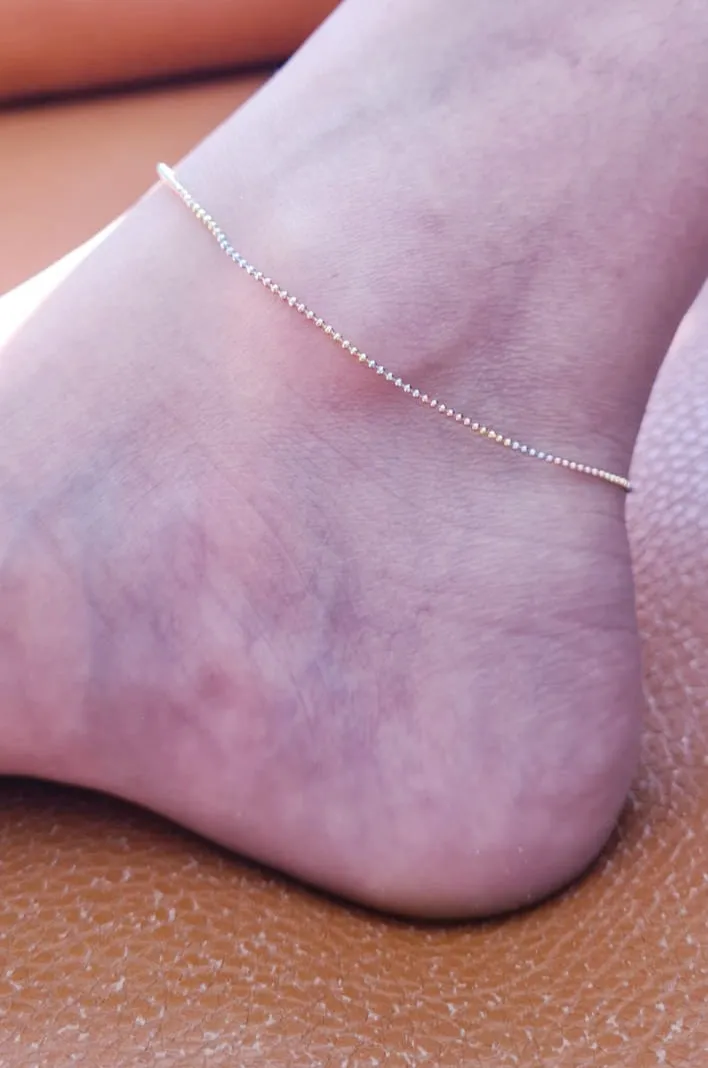 Tricolour Simple Dainty Anklet