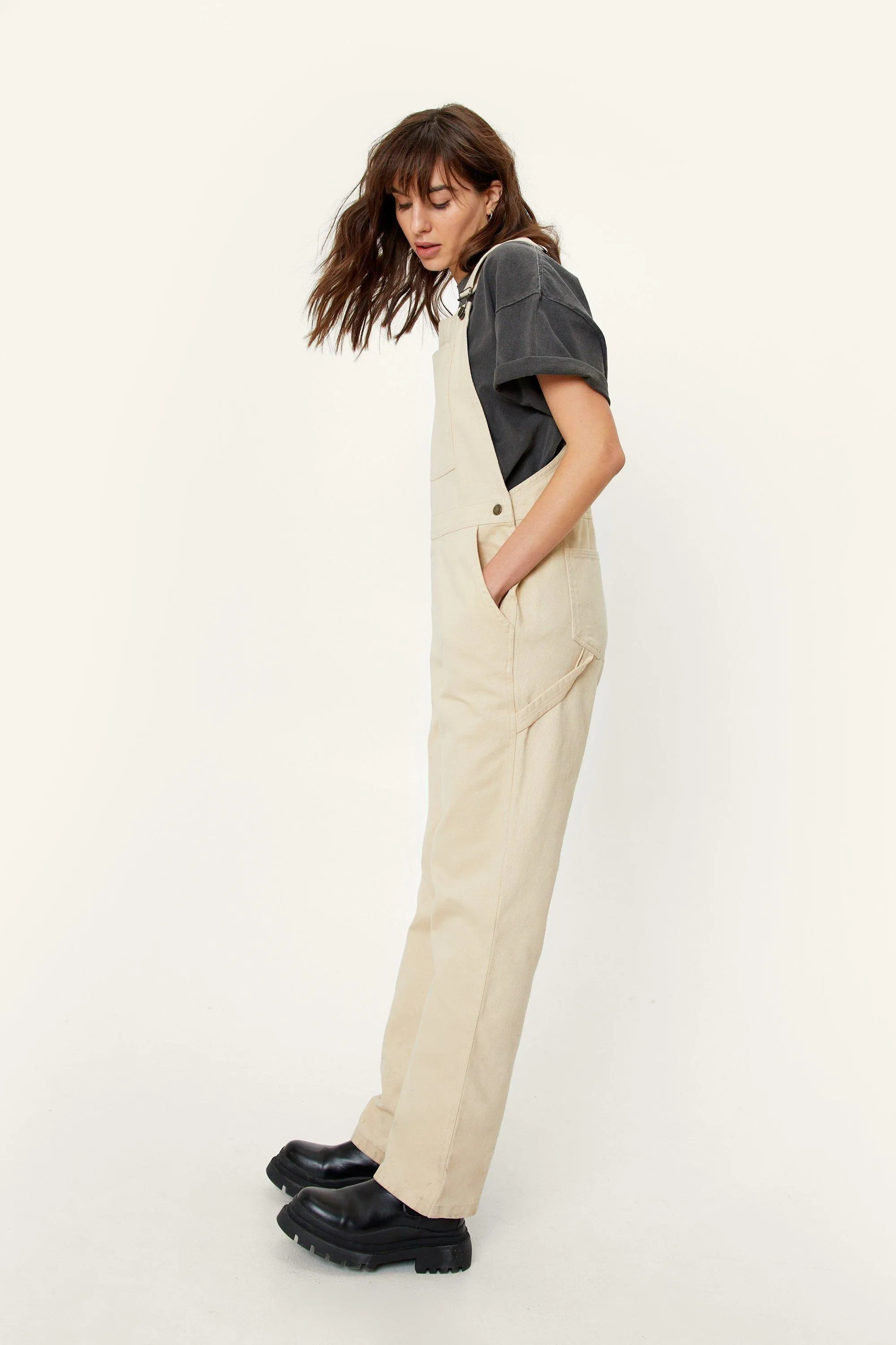 Twill Straight Leg Deep Pocket Overalls