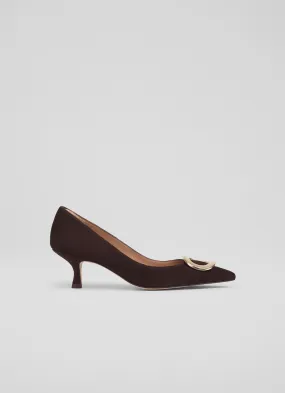 Uma Chocolate O Trim Pointed Courts, Chocolate