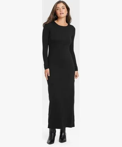 Universal Thread Women's Long Sleeve Knit Maxi T-Shirt Dress