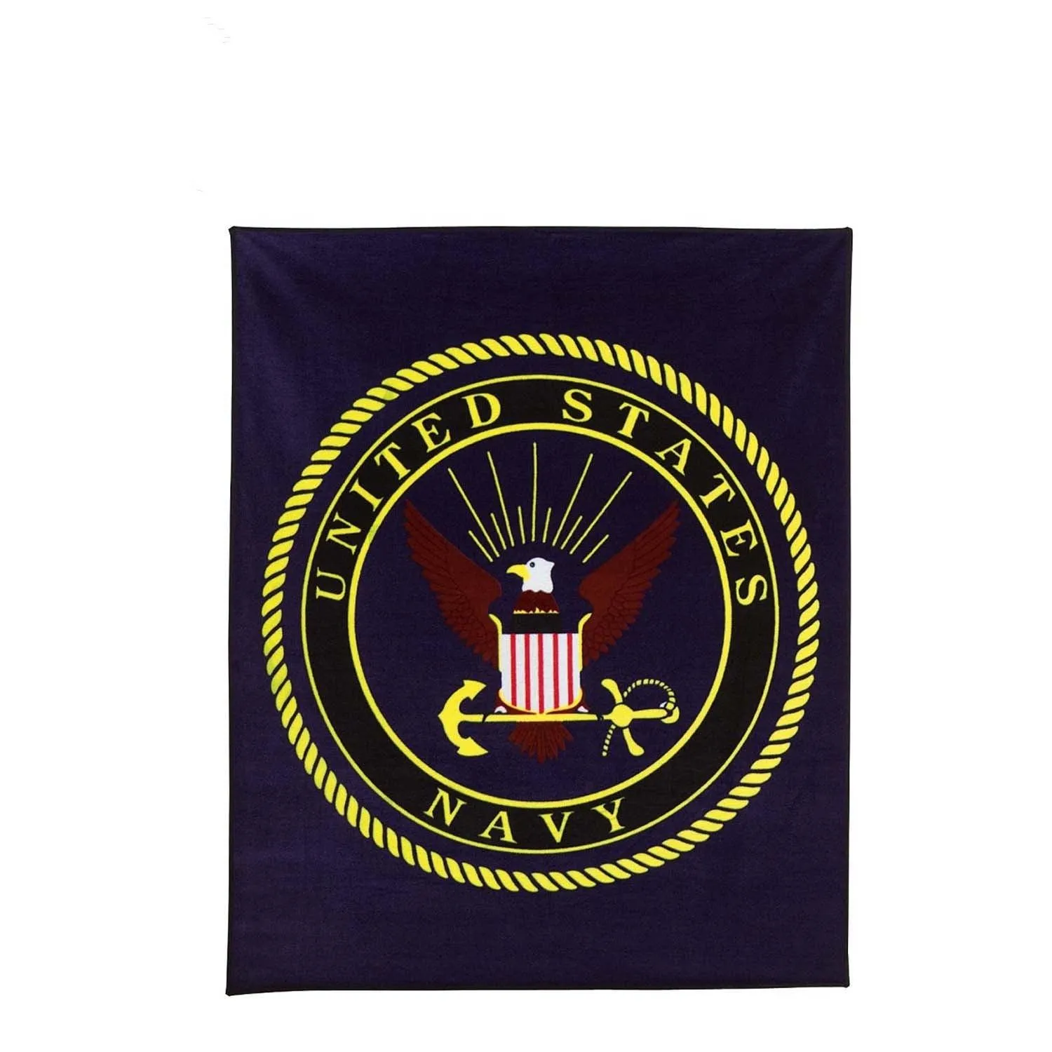 US Navy Military Insignia Fleece Blanket