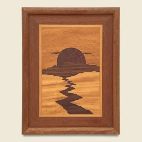 Vintage Pieced Wood Sunset