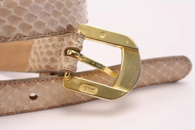 Vintage PIERRE CARDIN Pale Pink Snakeskin Belt