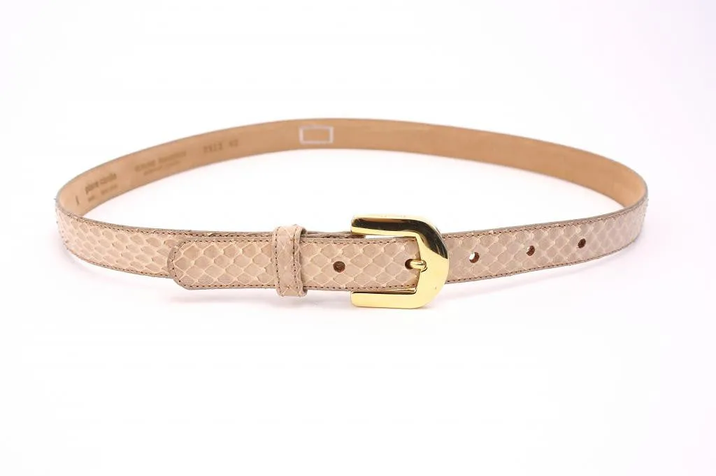 Vintage PIERRE CARDIN Pale Pink Snakeskin Belt