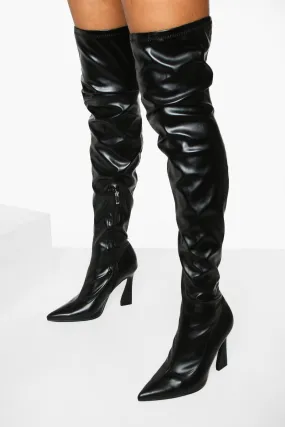 Wide Width Pointed Toe Over The Knee Boots