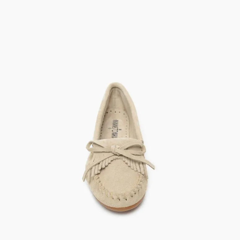  Women's Kilty Hardsole Moccasin in Stone  