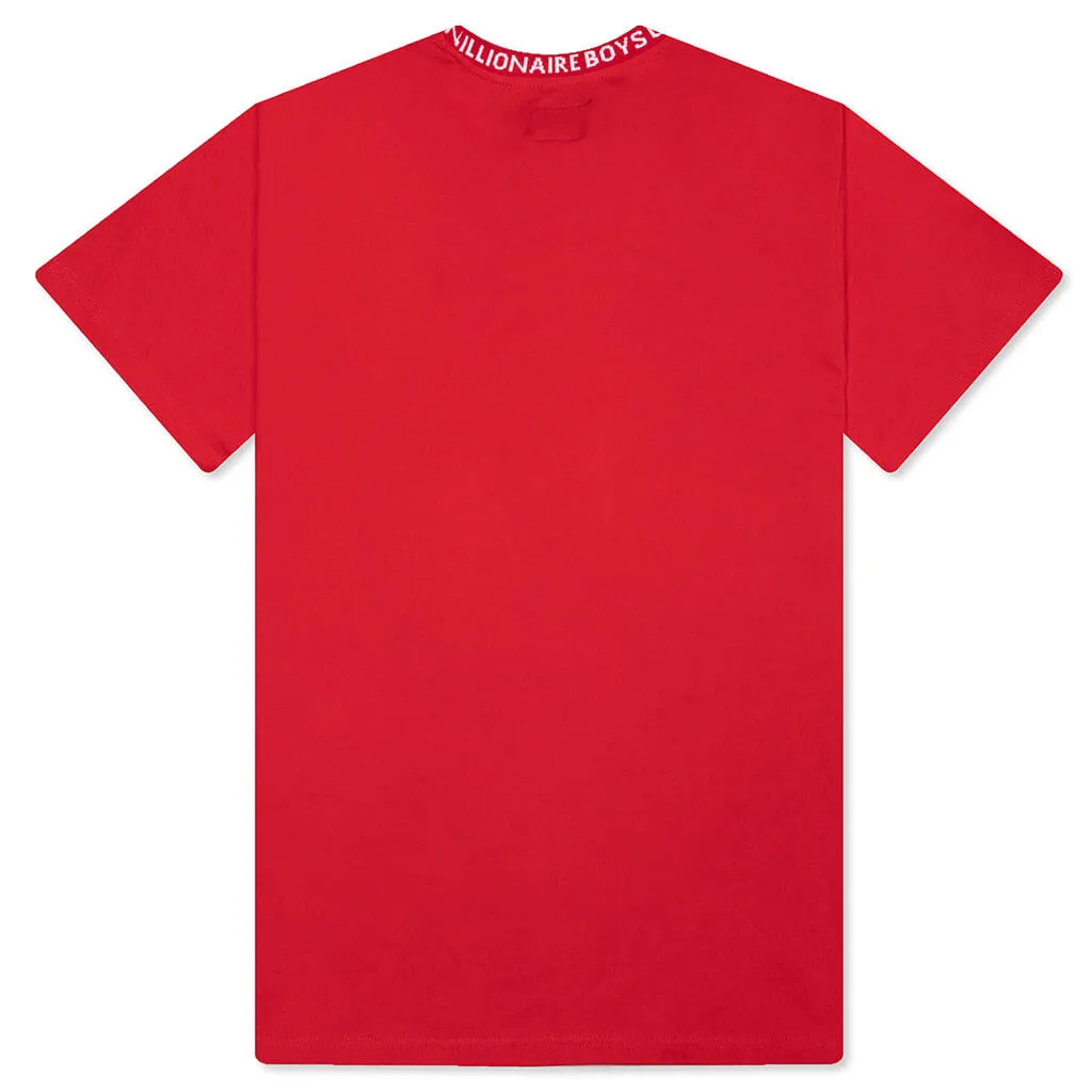 Wrapped S/S Knit Tee - Red